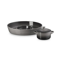 Signature Oval Chip and Dip Platter and Mini Round Cocotte Set