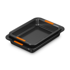 Non-stick Metal Bakeware 2-Piece Rectangular Cake Pan Set