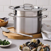 Classic Stainless Steel Pasta Pot with Colander Insert