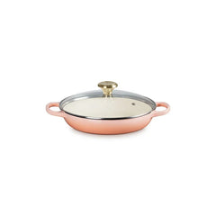 Enameled Cast Iron Signature Round Braiser with Glass LidPeche