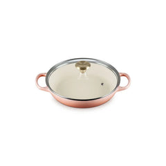Enameled Cast Iron Signature Round Braiser with Glass LidPeche