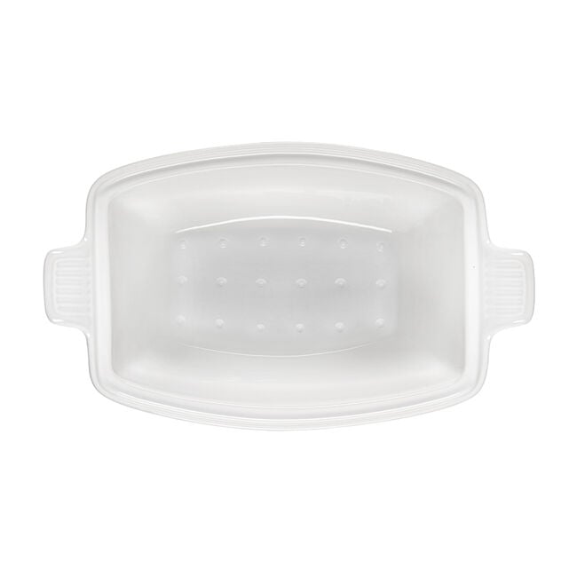Heritage Deep Covered Rectangular BakerWhite