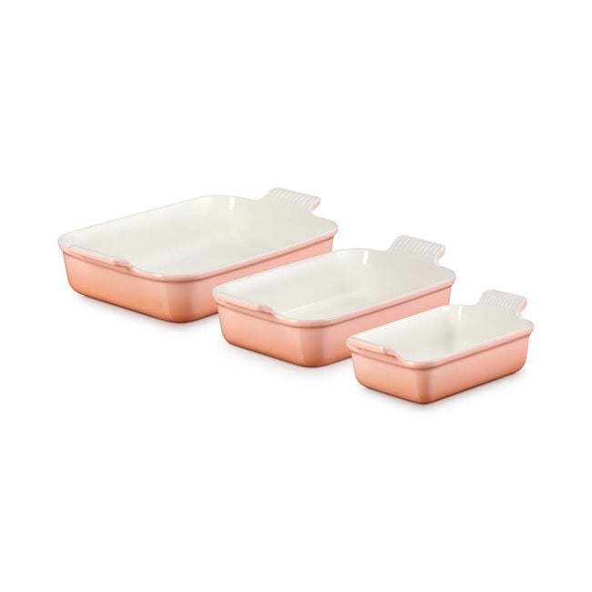 Heritage 3-Piece Rectangular Baking Dish SetPeche