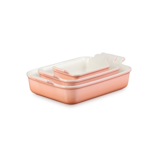 Heritage 3-Piece Rectangular Baking Dish SetPeche