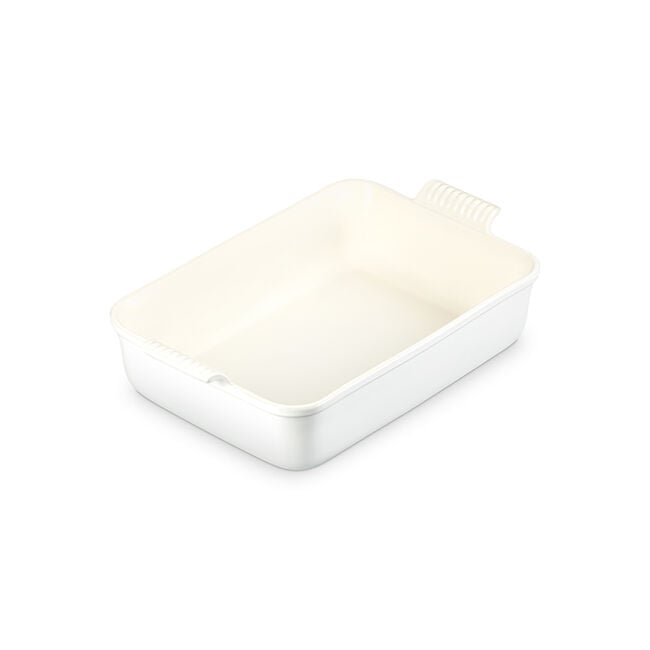 Heritage Deep Rectangular Lasagna DishMatte White