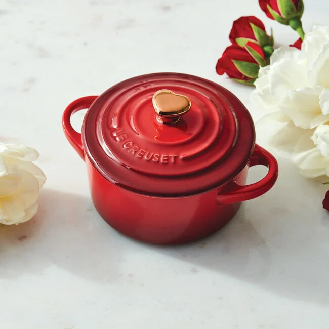 Mini Cocotte with Gold Heart Knob