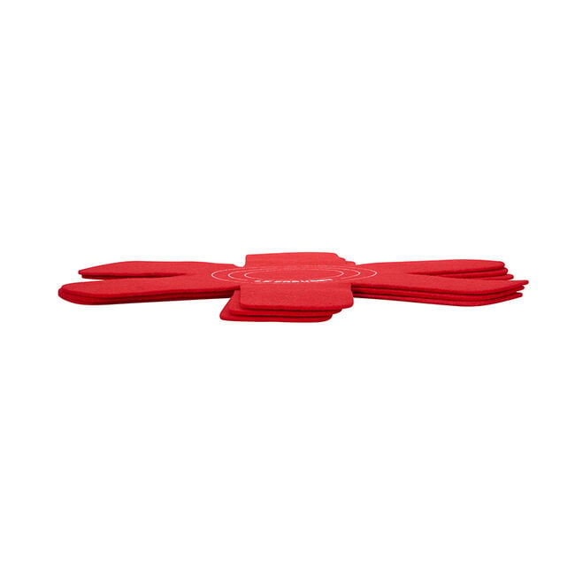 Cookware Protectors, Set of 3Cerise