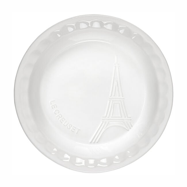 Eiffel Tower Collection Pie DishWhite
