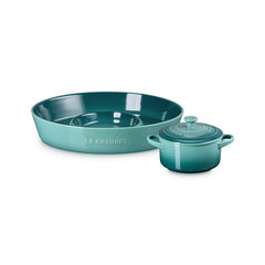 Signature Oval Chip and Dip Platter and Mini Round Cocotte Set