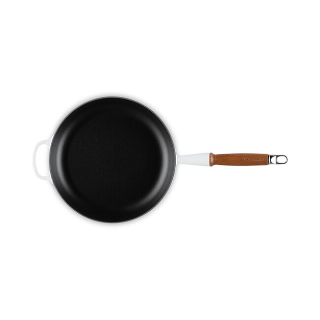 Alpine Wood Handle Fry PanWhite