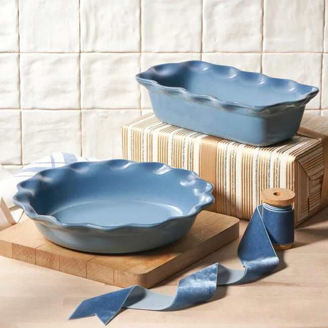 Heritage Pie Dish and Fluted Loaf Pan SetChambray
