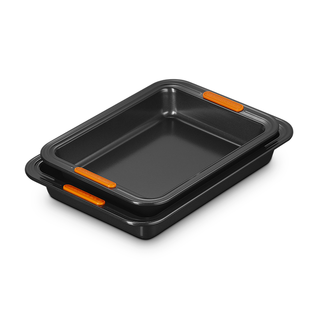 Non-stick Metal Bakeware 2-Piece Rectangular Cake Pan Set