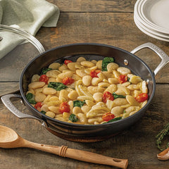 Essential Non-stick Ceramic Shallow Braiser with Glass Lid