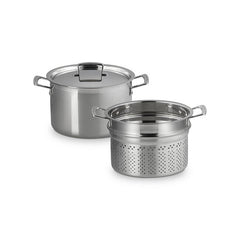 Classic Stainless Steel Pasta Pot with Colander Insert