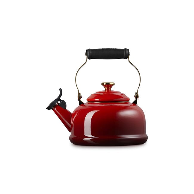 Classic Whistling Kettle with Gold KnobCerise