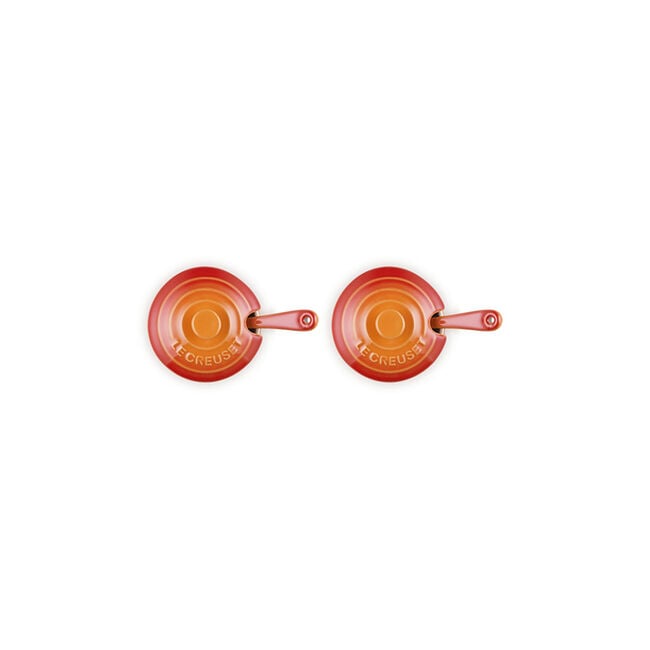 Condiment Pot with Spoon, Set of 2Flame