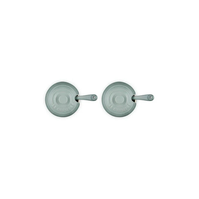 Condiment Pot with Spoon, Set of 2Sea Salt