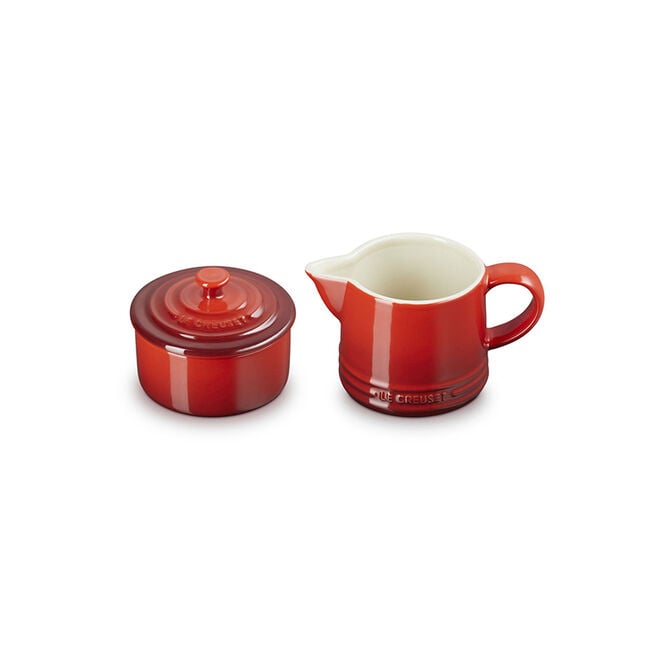 Signature Cream and Sugar SetCerise
