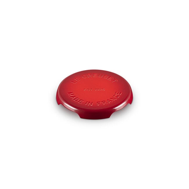 Enameled Cast Iron Signature TrivetCerise