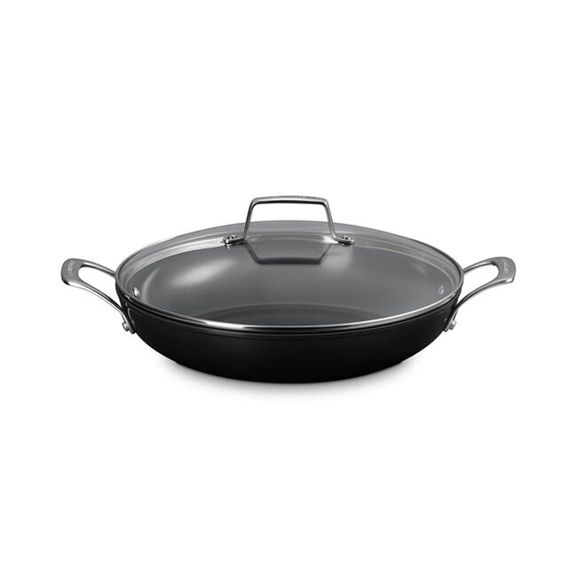 Essential Non-stick Ceramic Shallow Braiser with Glass Lid