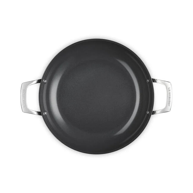 Essential Non-stick Ceramic Shallow Braiser with Glass Lid