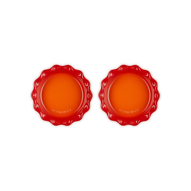 Heritage Fluted Pie Dish 2-Piece SetFlame