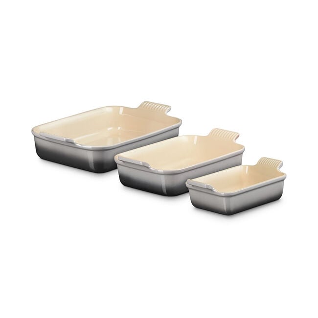 Heritage 3-Piece Rectangular Baking Dish SetOyster