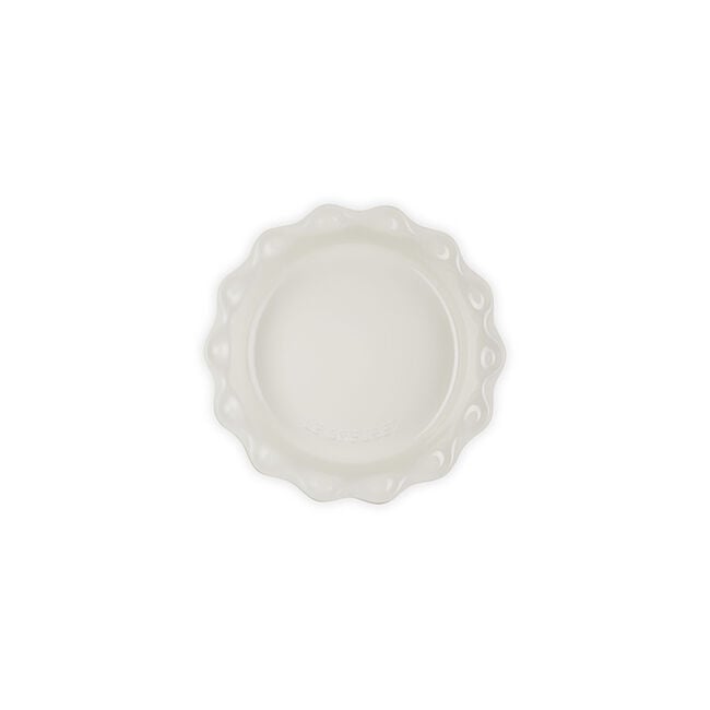 Heritage Fluted Pie DishMatte White