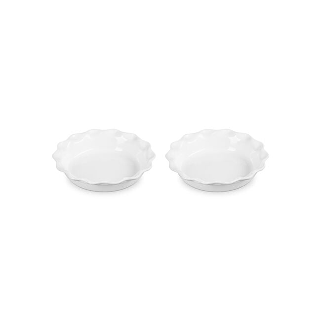 Heritage Fluted Pie Dish 2-Piece SetWhite