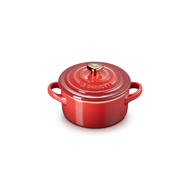Mini Cocotte with Gold Heart Knob