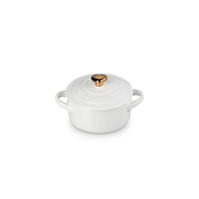 Mini Cocotte with Gold Heart Knob