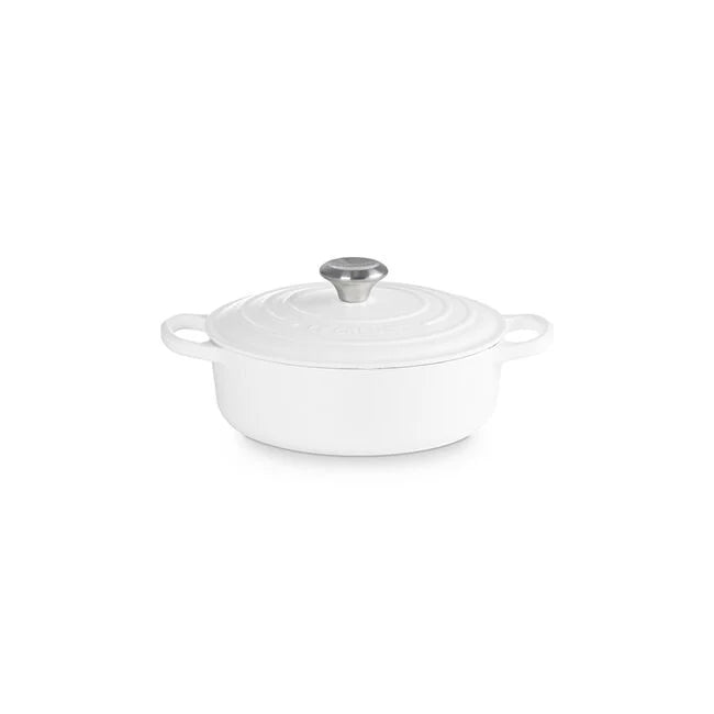Signature Wide Round OvenMatte White