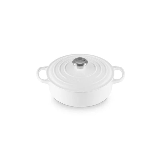 Signature Wide Round OvenMatte White