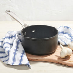 Toughened Non-stick PRO Saucepan with Dual Pour Spouts