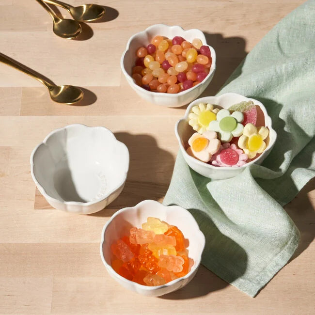 Petal Mini Bowls, Set of 4White