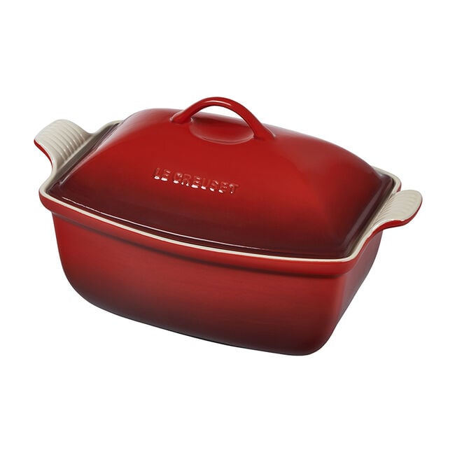 Heritage Deep Covered Rectangular BakerCerise
