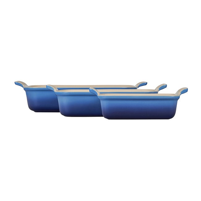 Heritage 3-Piece Rectangular Baking Dish SetAzure