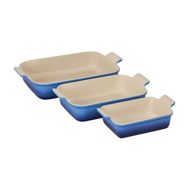 Heritage 3-Piece Rectangular Baking Dish SetAzure
