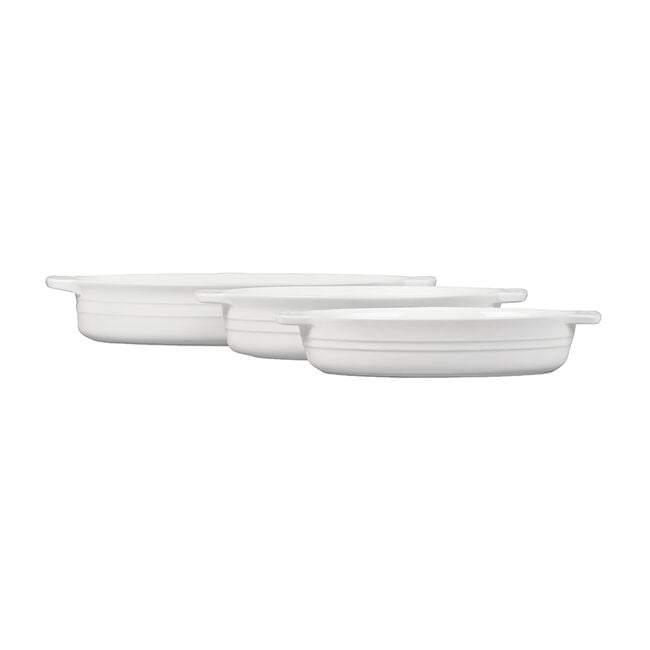 Classic 3-Piece Oval Baking Dish SetWhite