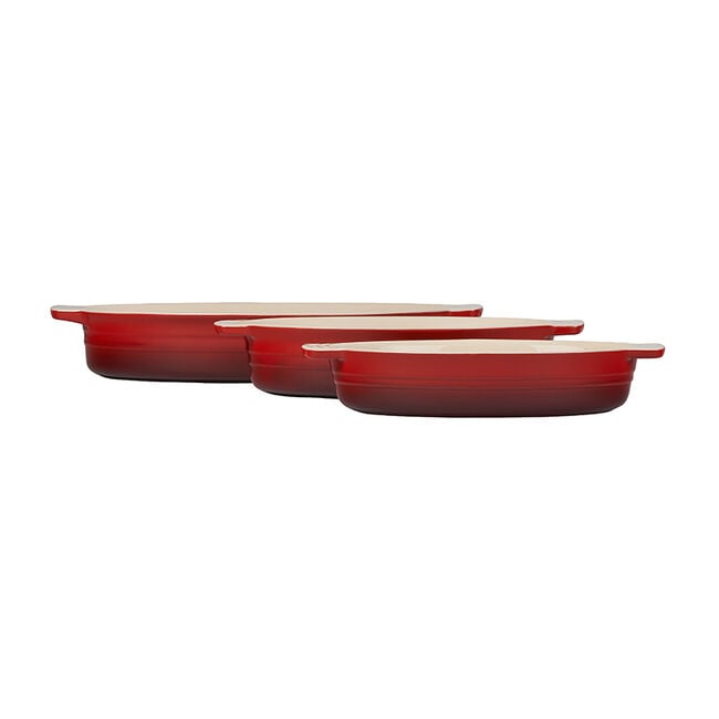 Classic 3-Piece Oval Baking Dish SetCerise