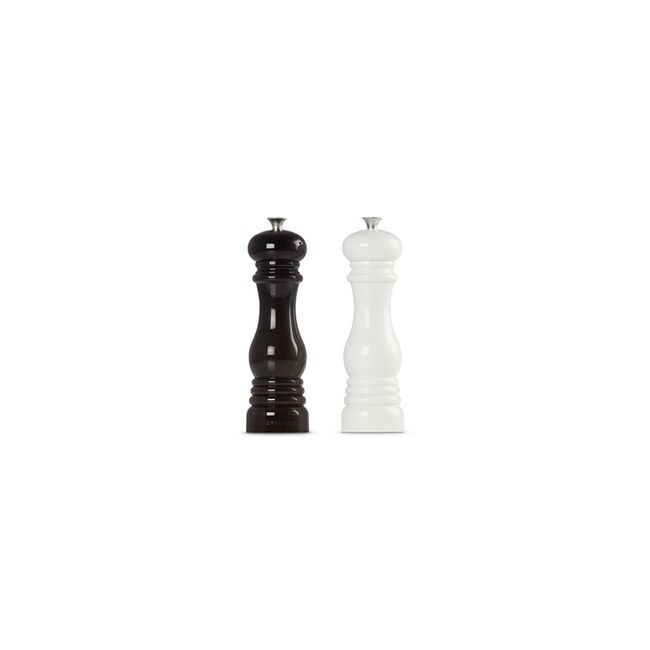 Acrylic Classic Salt and Pepper Mill SetBlack and White