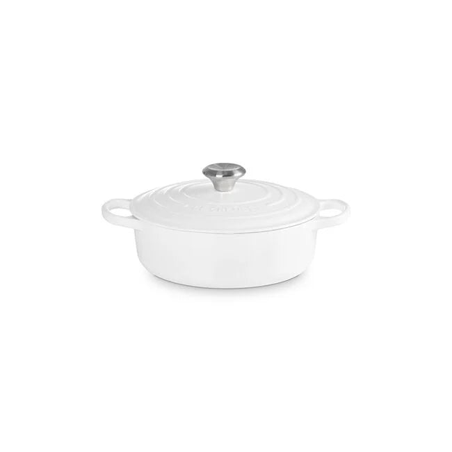 Signature Wide Round OvenWhite