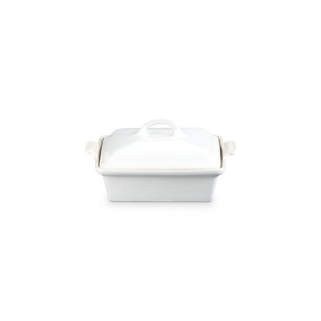 Heritage Shallow Square CasseroleMatte White