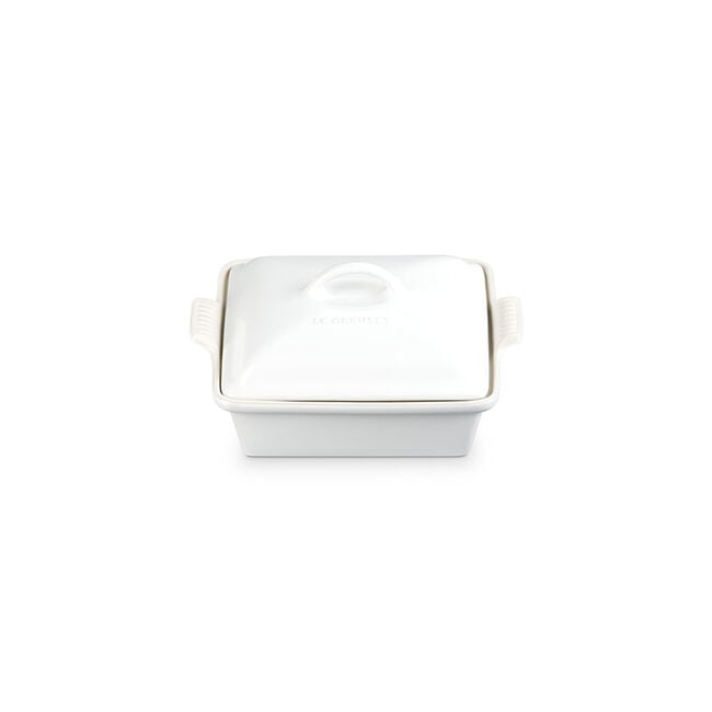 Heritage Shallow Square CasseroleMatte White