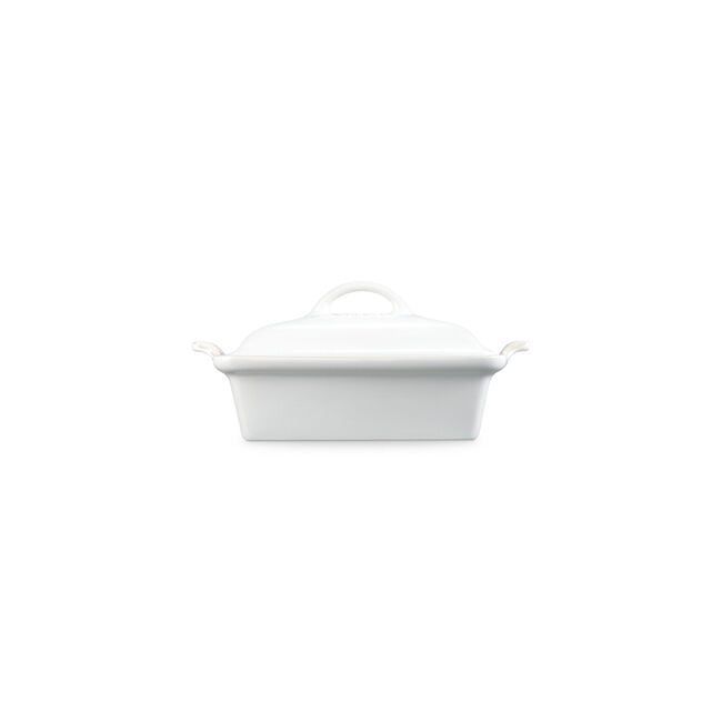 Heritage Shallow Square CasseroleMatte White