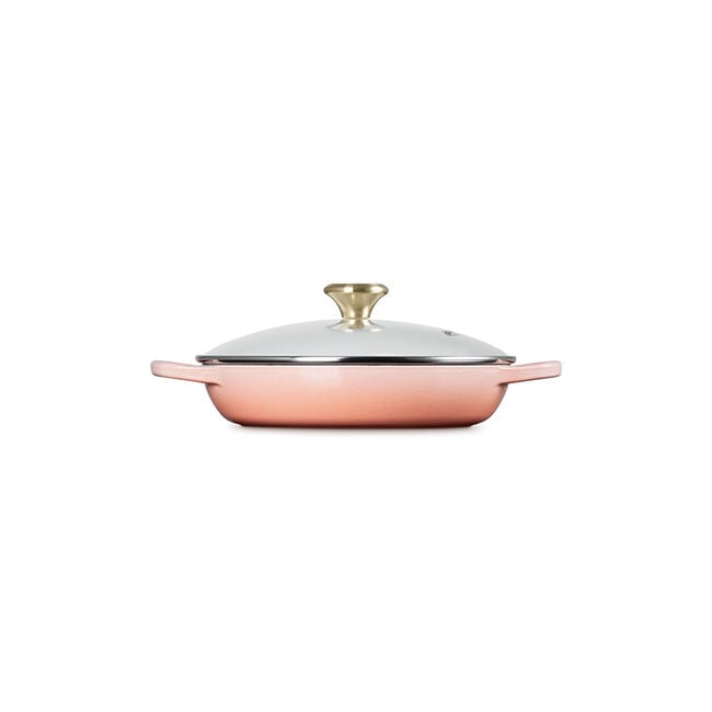 Enameled Cast Iron Signature Round Braiser with Glass LidPeche