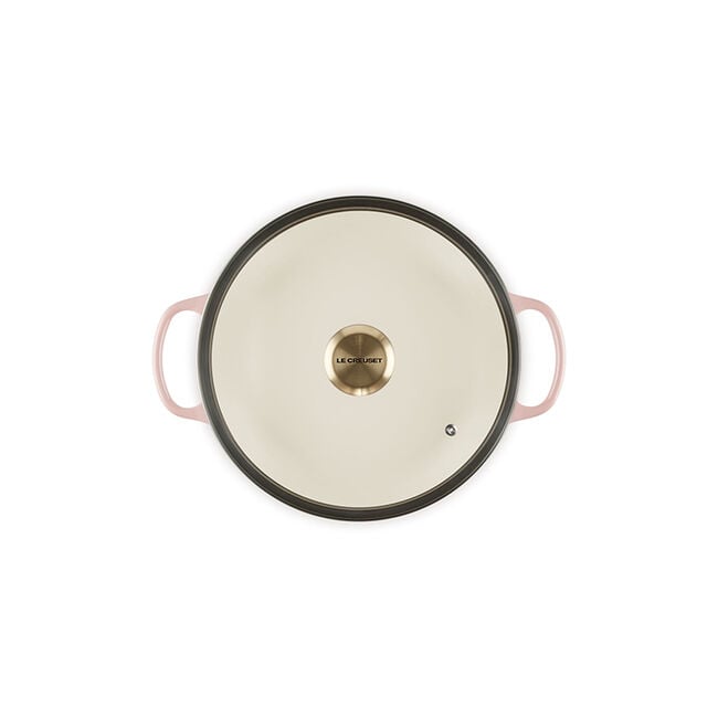 Enameled Cast Iron Signature Round Braiser with Glass LidPeche