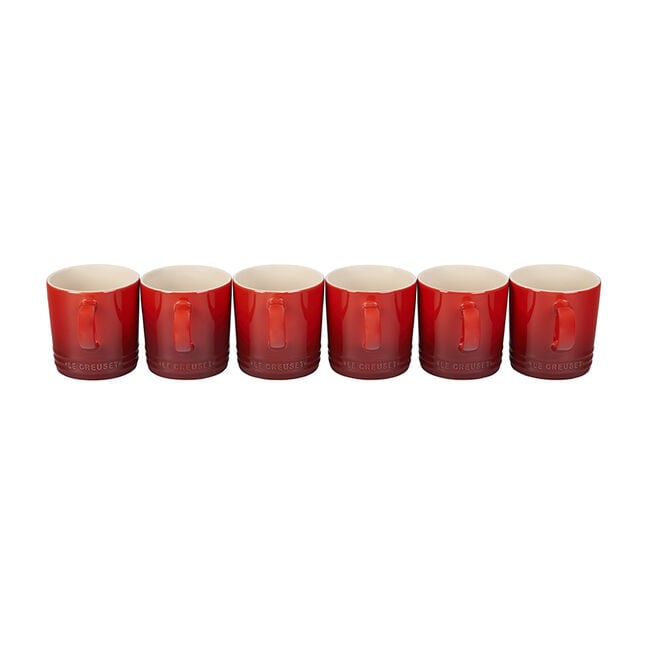 London Mugs, Set of 6Cerise