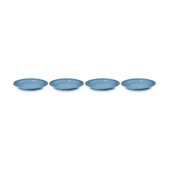 Vancouver Dinner Plates, Set of 4Chambray